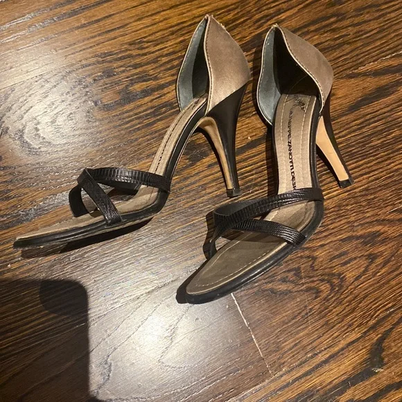 Giuseppe Zanotti Design, black strap sandal with satin heel, woman’s size 37 - Picture 2 of 6